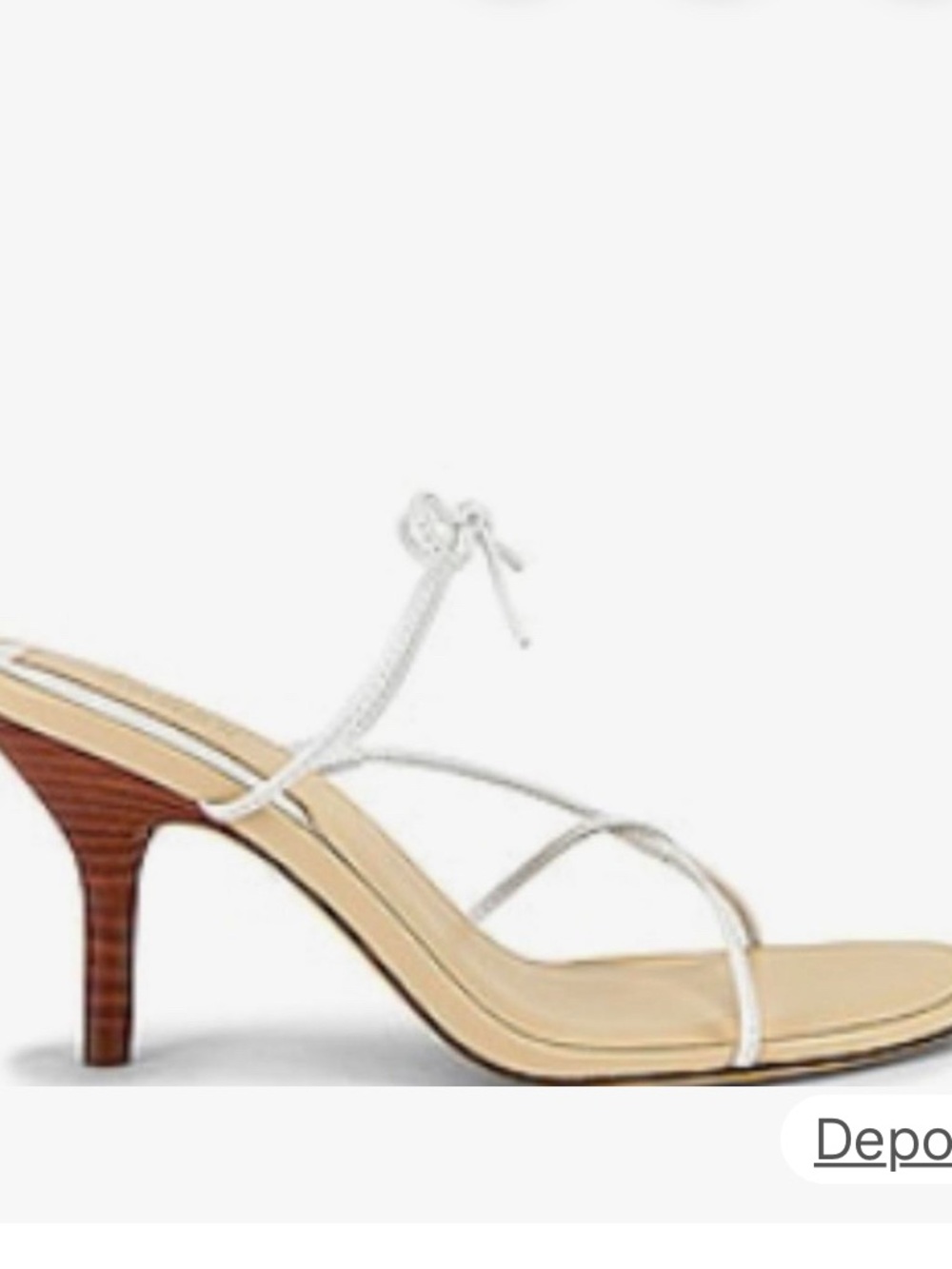 Jaguar The Label White Strappy kitten heel Sandal EUC LIKE NEW